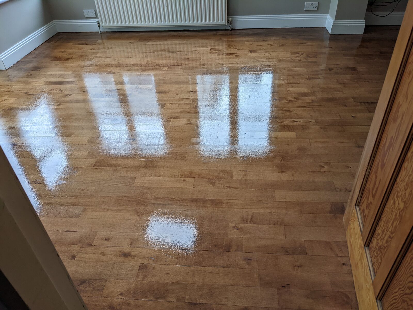 Parquet in rovere dopo la finitura