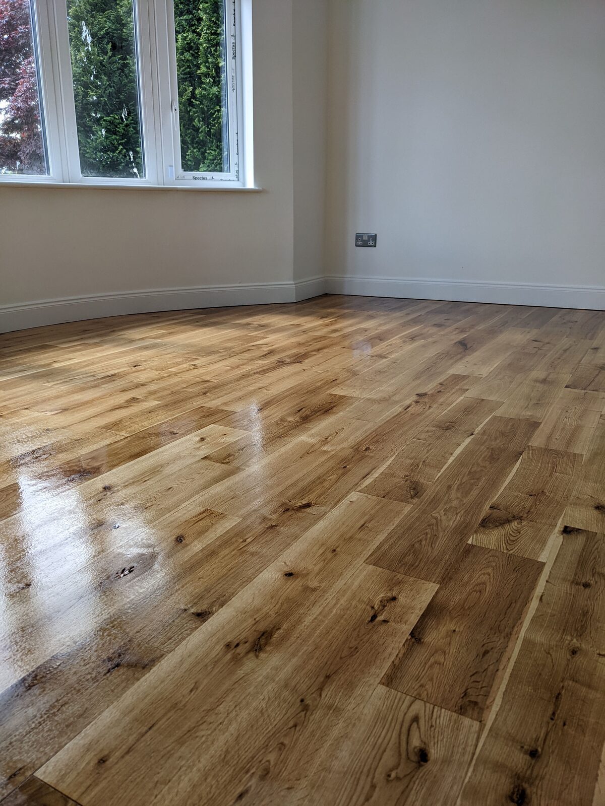 Parquet in rovere levigato e protetto