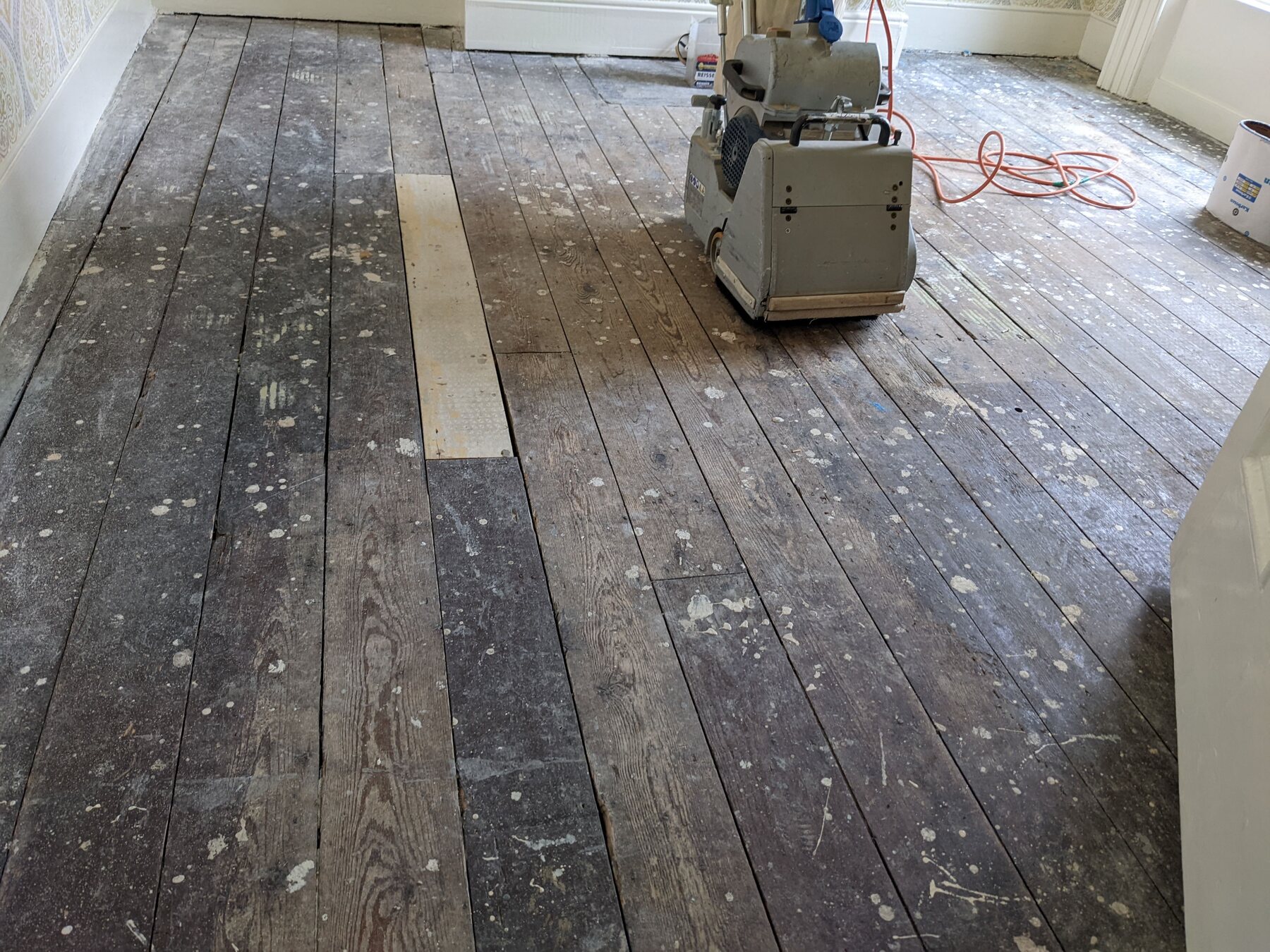 Parquet usurato prima della levigatura